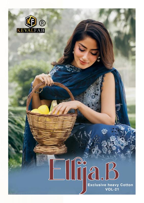 KevalFab Ellija-B Vol-21 – Karachi Dress Material - Wholesale Catalog