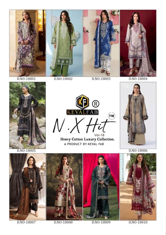 KevalFab N.X Hit Vol-18 – Karachi Dress Material - Wholesale Cataloge