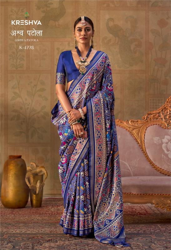 Kreshva Ashwa Patola catalog saree wholesale india 