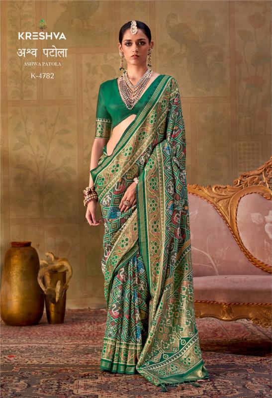 Kreshva Ashwa Patola catalog saree wholesale india 