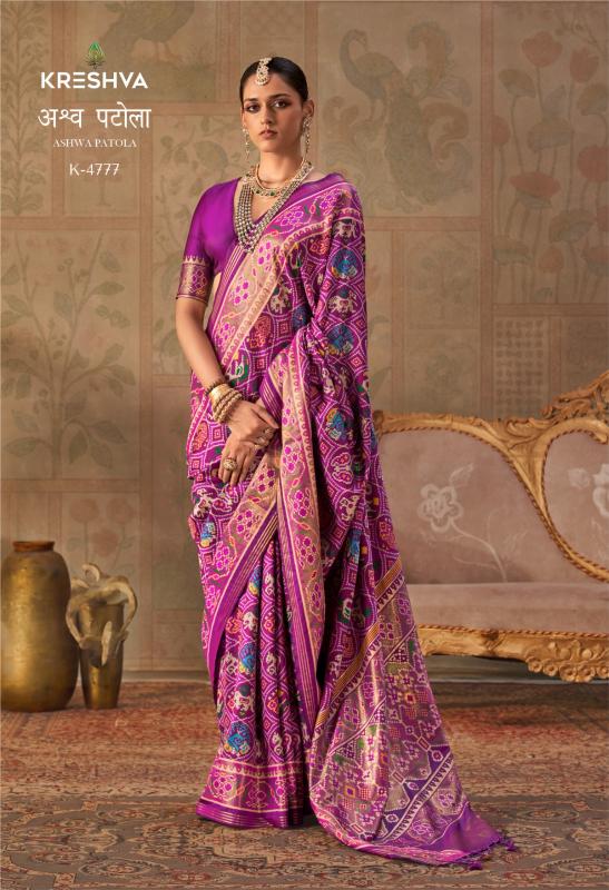 Kreshva Ashwa Patola catalog saree wholesale india 