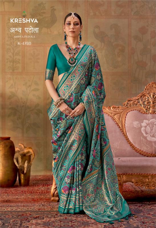 Kreshva Ashwa Patola catalog saree wholesale india 