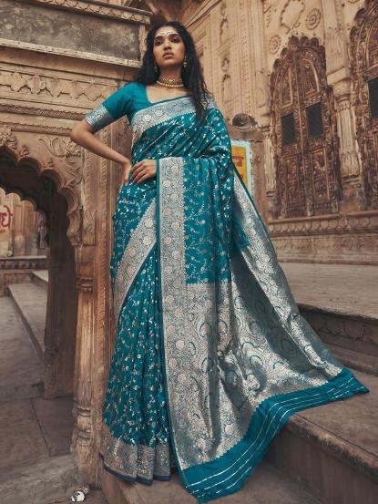 MANDAKINI by SHREE SHYAM FASHION fancy designer ART SILK Blend fabric saree wholesale with Fancy latkan
