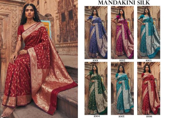 MANDAKINI by SHREE SHYAM FASHION fancy designer ART SILK Blend fabric saree wholesale with Fancy latkan