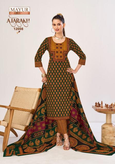 Mayur Ajarakh Vol-12 – Kurti Pant With Dupatta - Wholesale Catalog