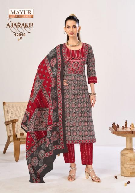 Mayur Ajarakh Vol-12 – Kurti Pant With Dupatta - Wholesale Catalog