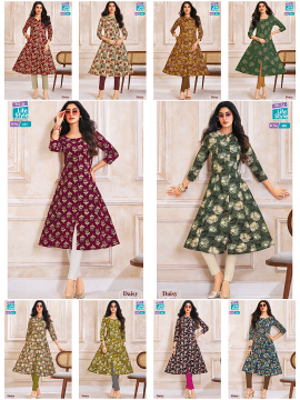 Mcm Daisy Vol-4 – A-Line Kurtis - Wholesale Catalog