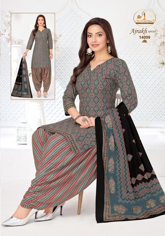 Miss World Ajrakh Vol-14 – Readymade Patiyala Dress - Wholesale Catalog