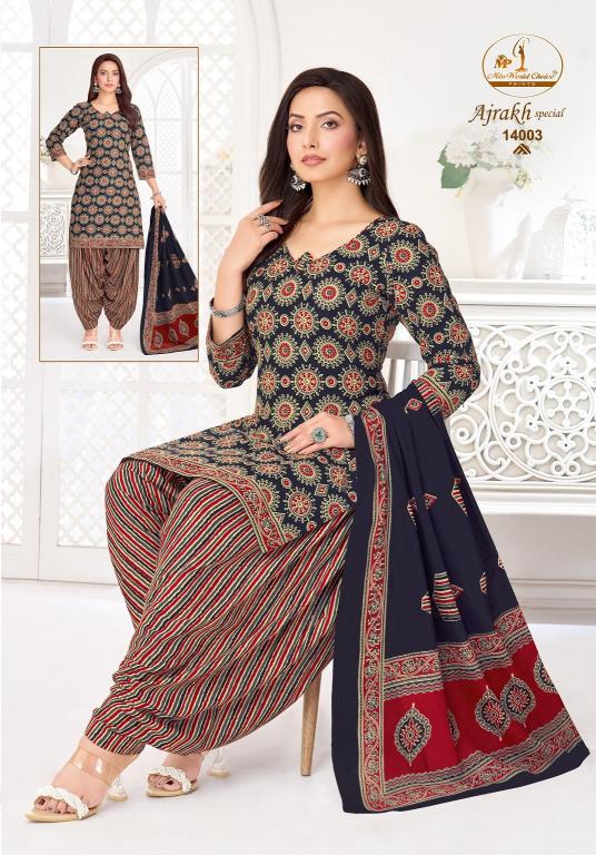Miss World Ajrakh Vol-14 – Readymade Patiyala Dress - Wholesale Catalog