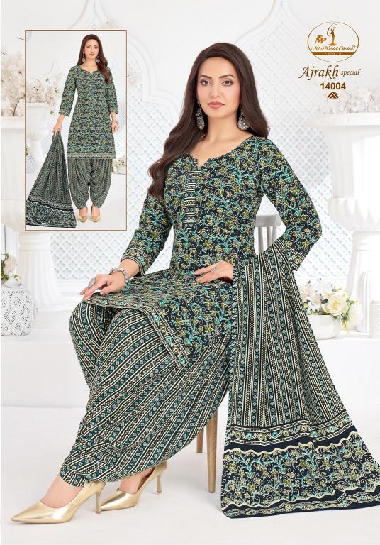 Miss World Ajrakh Vol-14 – Readymade Patiyala Dress - Wholesale Catalog