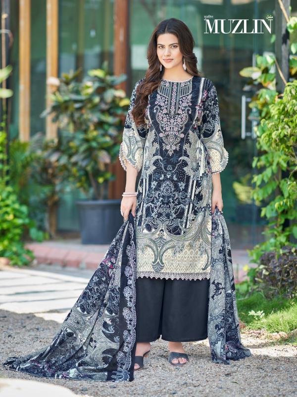 Mizaj Muzlin Vol-3 – Karachi Readymade Kurti Pant With Dupatta - Wholesale Catalog