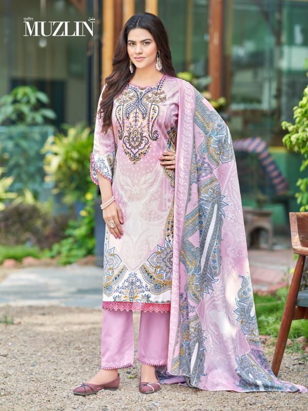 Mizaj Muzlin Vol-3 – Karachi Readymade Kurti Pant With Dupatta - Wholesale Catalog