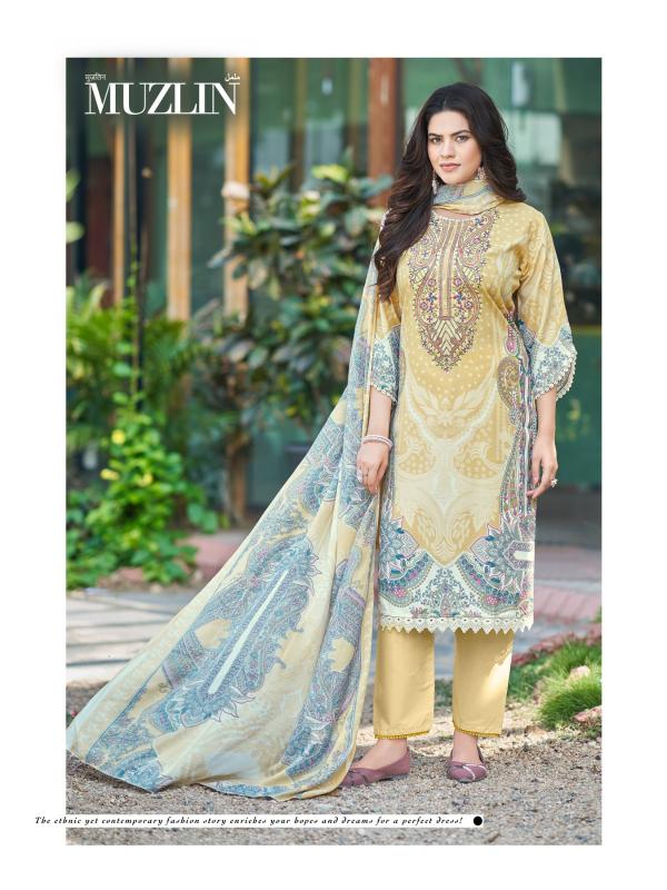 Mizaj Muzlin Vol-3 – Karachi Readymade Kurti Pant With Dupatta - Wholesale Catalog