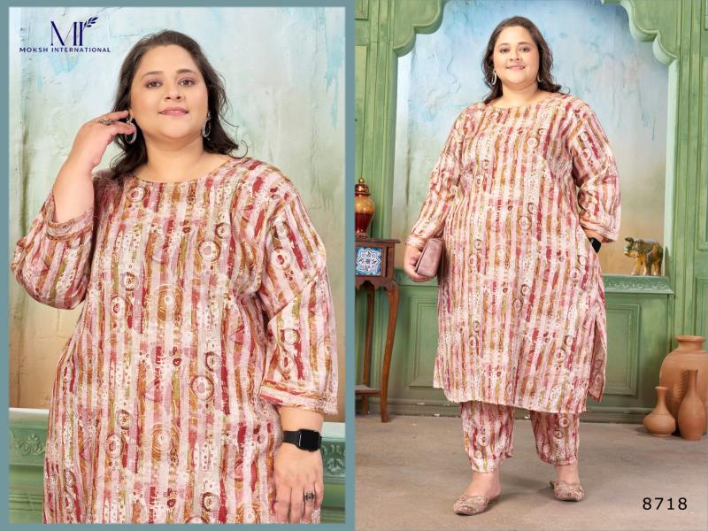 Moksh International Plus Size Prisha Vol 1 catalog plus size co ord set
