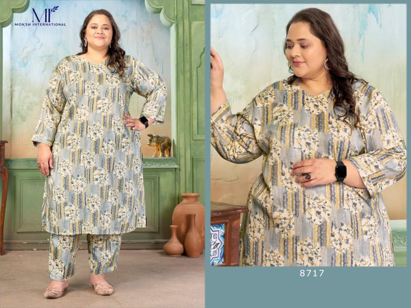 Moksh International Plus Size Prisha Vol 1 catalog plus size co ord set