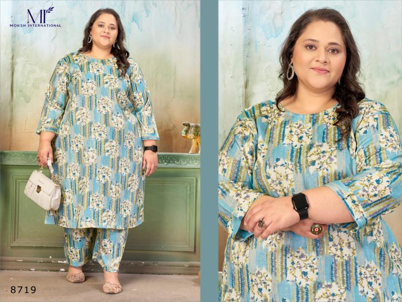 Moksh International Plus Size Prisha Vol 1 catalog plus size co ord set