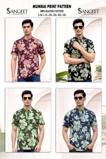 Mumbai Print Pattern Kurta for Men