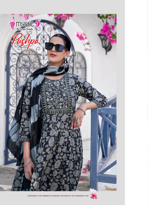 Mystic 9 Pushpa Vol 14 catalog wholesale cloth market in mumbai for kurtis