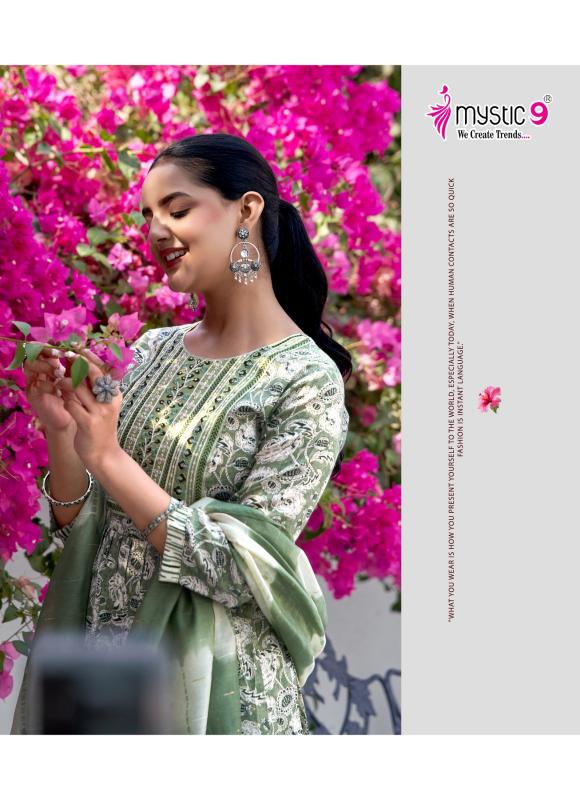 Mystic 9 Pushpa Vol 14 catalog wholesale cloth market in mumbai for kurtis