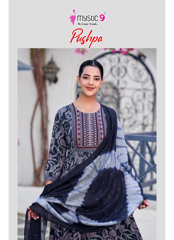 Mystic 9 Pushpa Vol 14 catalog wholesale cloth market in mumbai for kurtis