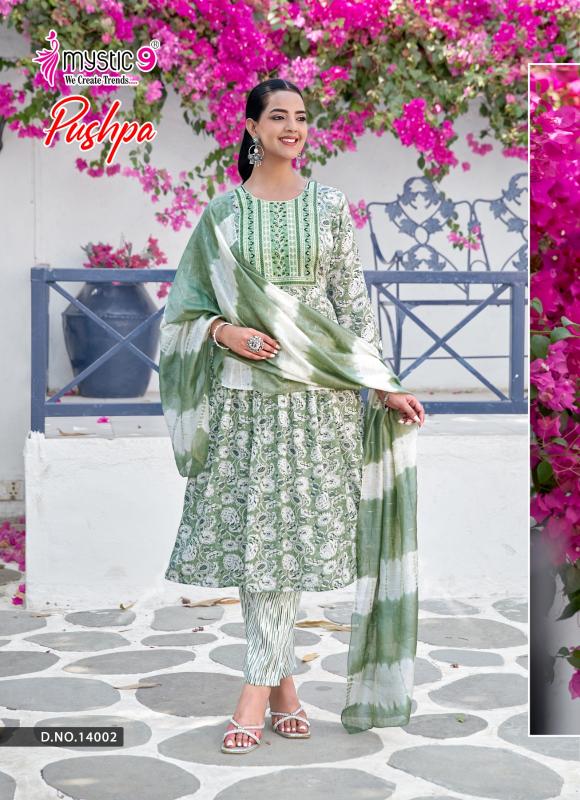 Mystic 9 Pushpa Vol 14 catalog wholesale cloth market in mumbai for kurtis