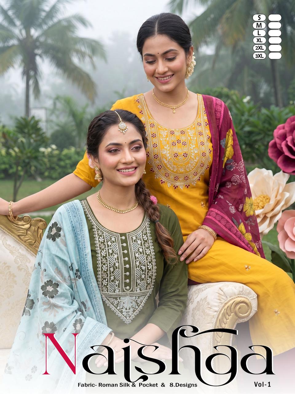 Naishaa Vol 1 catalog Roman Silk kutris