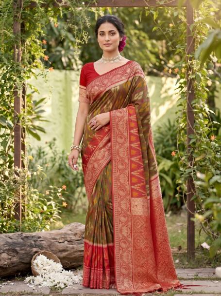 NAVYA SILK VOL 5 by SHREE SHYAM FASHION fancy designer Pochampalli Soft Silk fabric saree wholesale with Fancy latkan