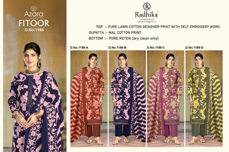 Radhika Azara Fitoor catalog surat dress material market