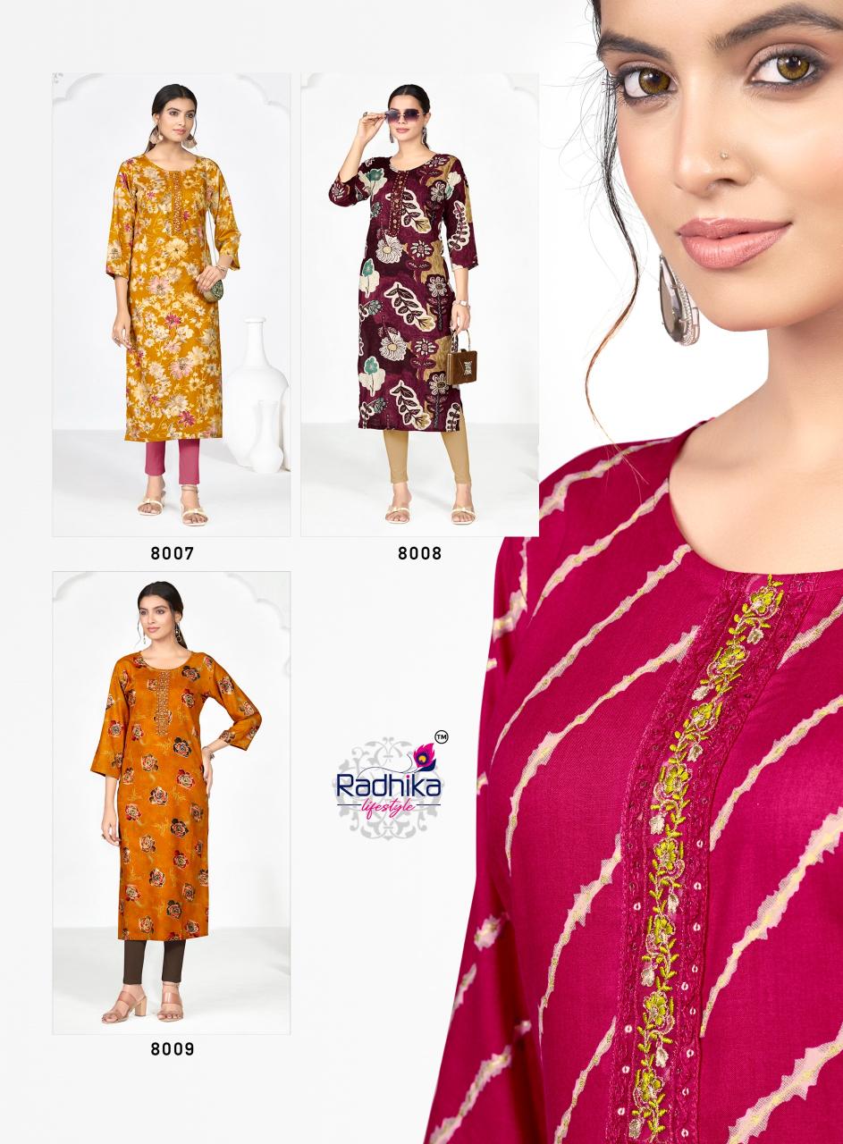 RADHIKA lifestyle  ALISHA  VOL 8 Kurti manufacturers in Lajpat Nagar