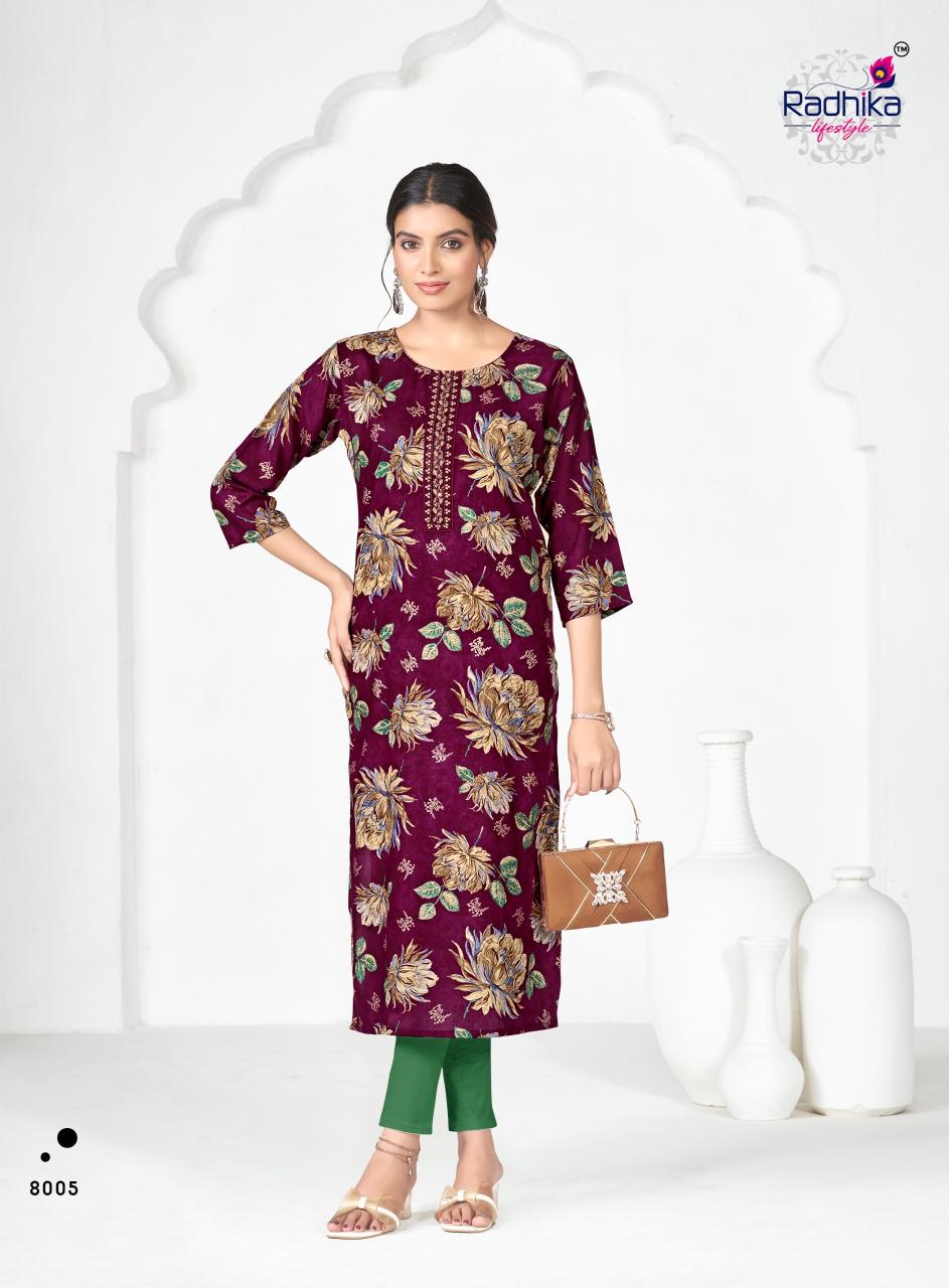 RADHIKA lifestyle  ALISHA  VOL 8 Kurti manufacturers in Lajpat Nagar