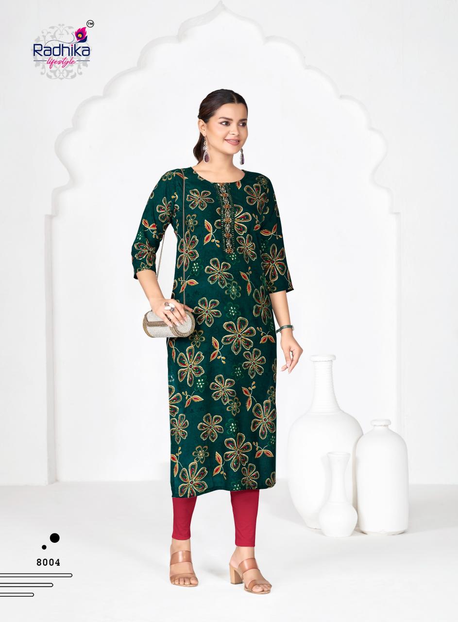 RADHIKA lifestyle  ALISHA  VOL 8 Kurti manufacturers in Lajpat Nagar
