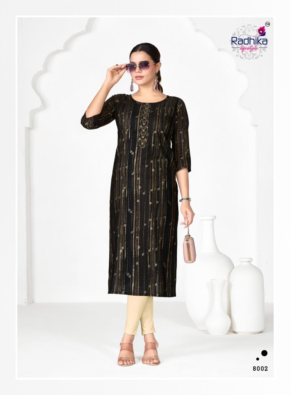 RADHIKA lifestyle  ALISHA  VOL 8 Kurti manufacturers in Lajpat Nagar