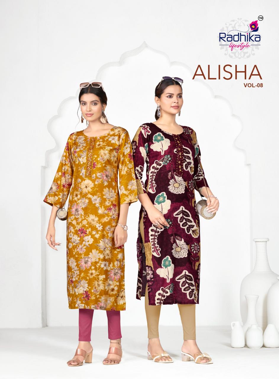 RADHIKA lifestyle  ALISHA  VOL 8 Kurti manufacturers in Lajpat Nagar