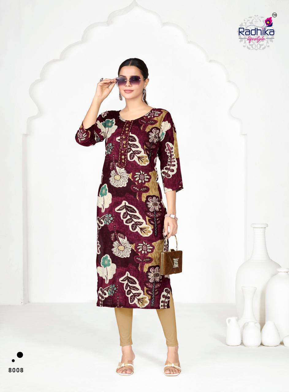 RADHIKA lifestyle  ALISHA  VOL 8 Kurti manufacturers in Lajpat Nagar