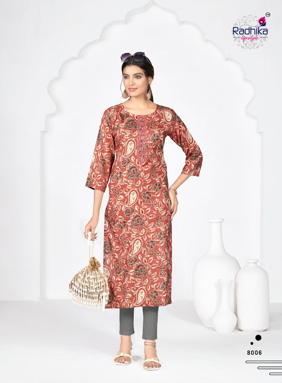RADHIKA lifestyle  ALISHA  VOL 8 Kurti manufacturers in Lajpat Nagar