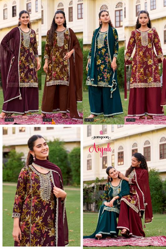 Rangoon Anjali catalog wholesale kurtis dehli youtube
