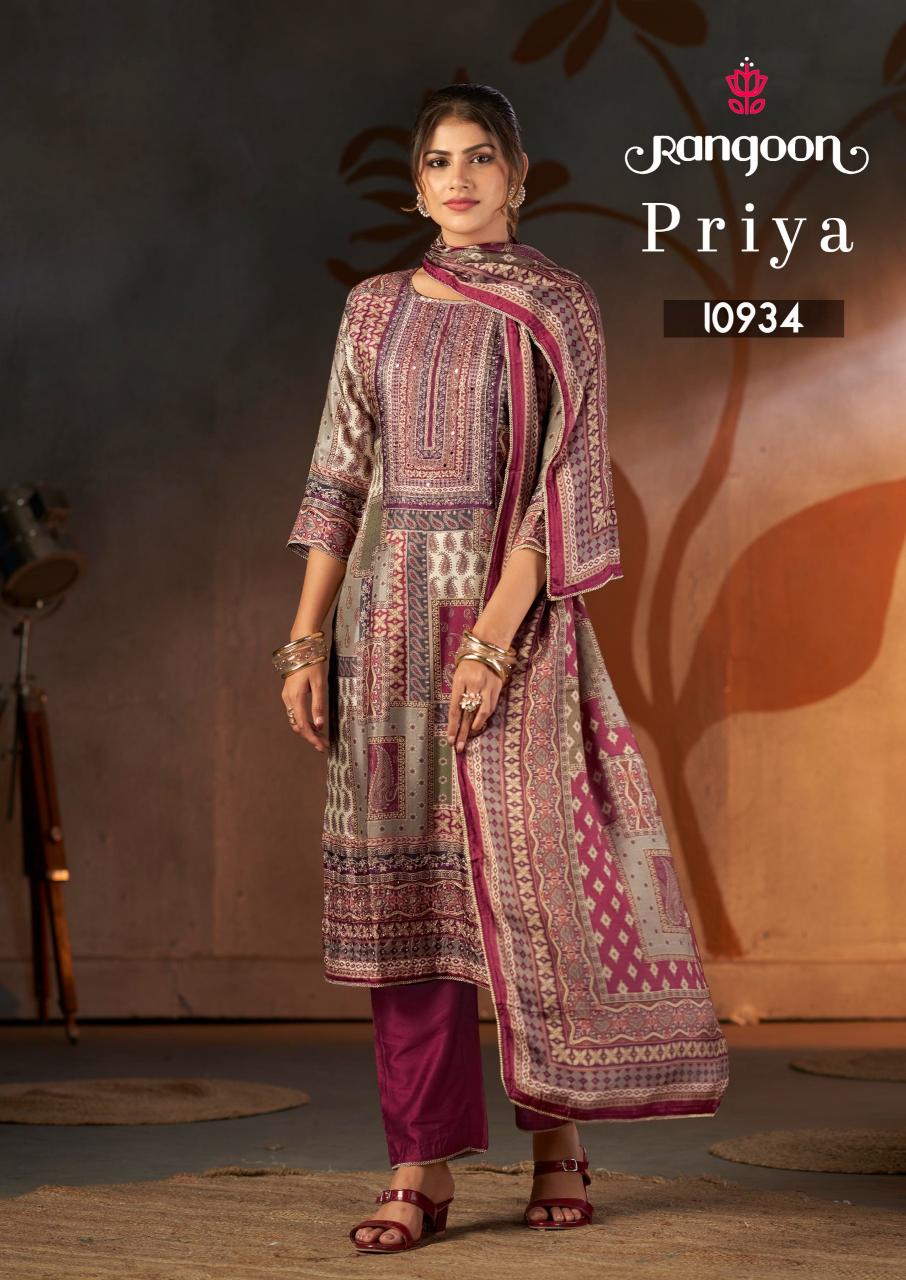 Rangoon Priya catalog kurti manufacturer and wholesaler