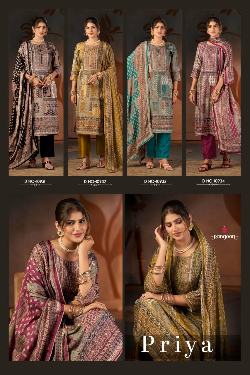 Rangoon Priya catalog kurti manufacturer and wholesaler