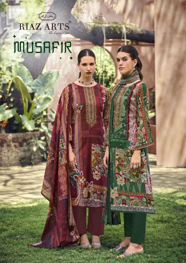 Riaz Arts Musafir 101 to 104 catalog surat dress material market online