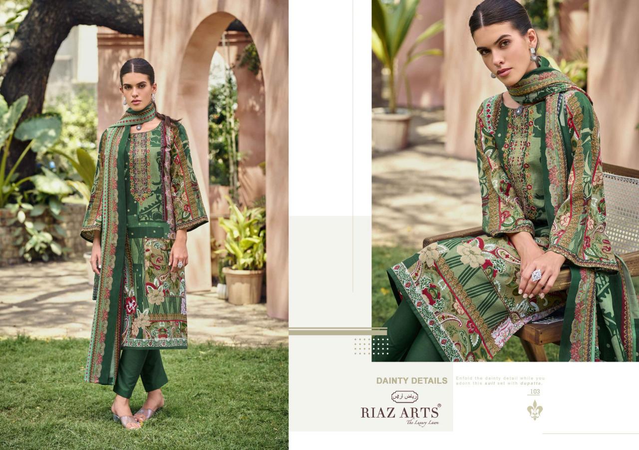 Riaz Arts Musafir 101 to 104 catalog surat dress material market online