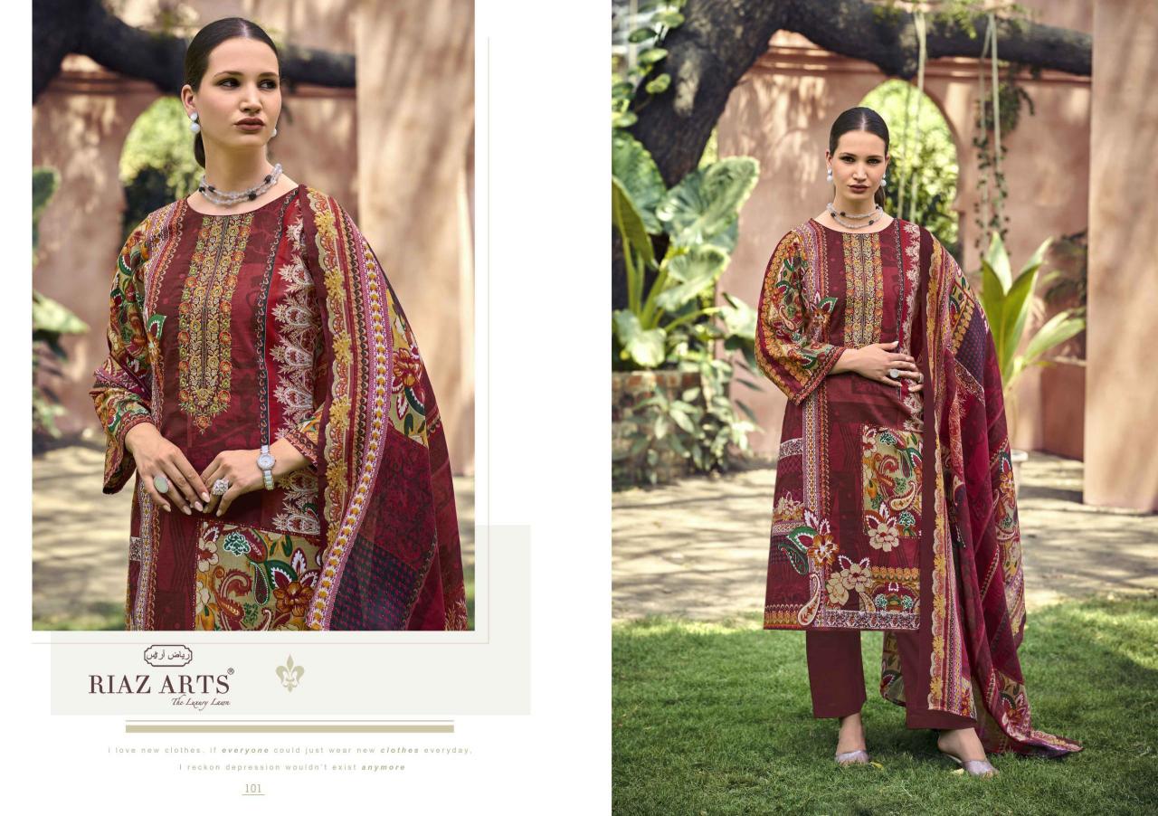 Riaz Arts Musafir 101 to 104 catalog surat dress material market online
