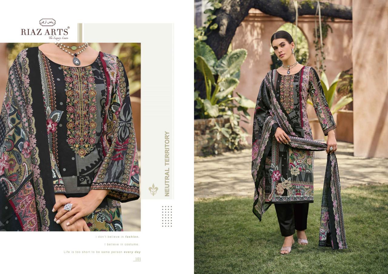 Riaz Arts Musafir 101 to 104 catalog surat dress material market online
