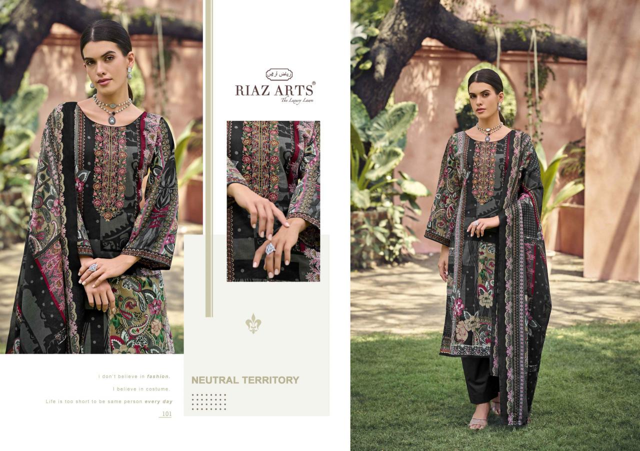 Riaz Arts Musafir 101 to 104 catalog surat dress material market online