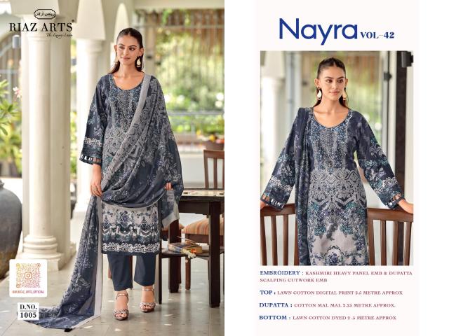 Riaz Arts Nayra vol 42 catalog best cotton dress material in surat