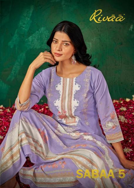 Rivaa Sabaa vol 5 catalog wholesale unstitched salwar kameez material