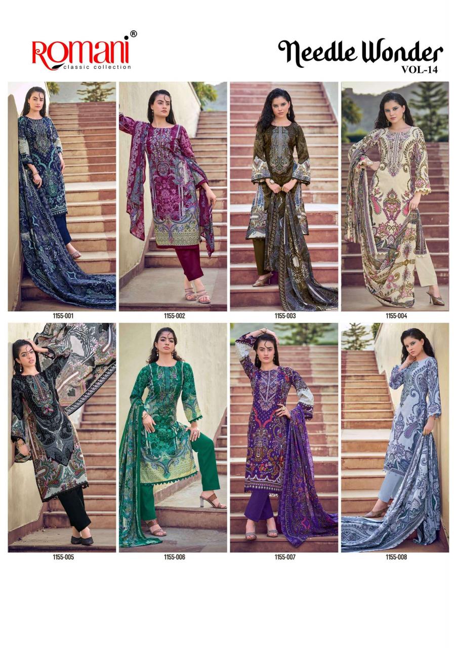 Romani Needle Wonder Vol-14 – Pakistani Dress Material - Wholesale Catalog
