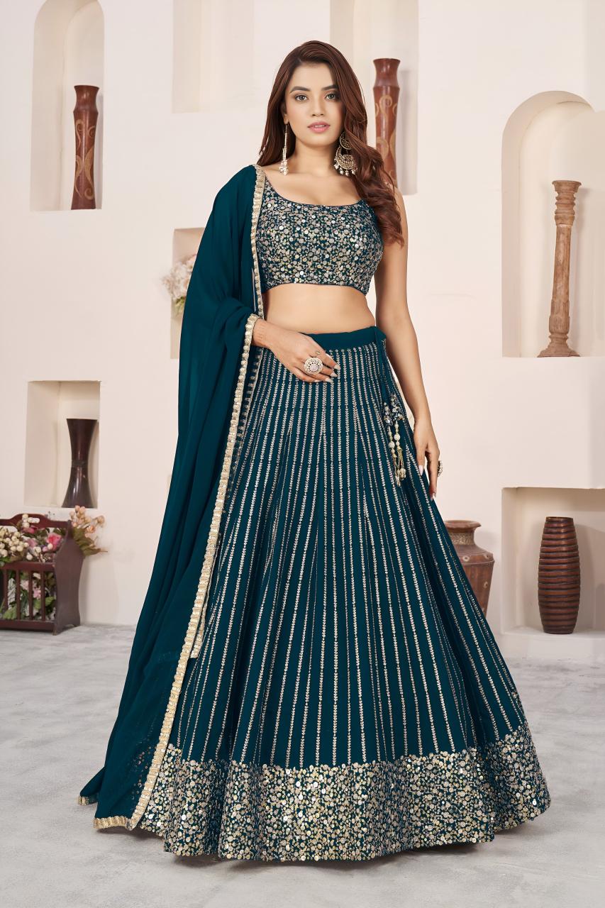 Sabella 5067 Green catalog ludhiana lehenga wholesale market