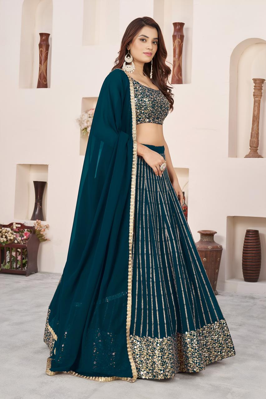 Sabella 5067 Green catalog ludhiana lehenga wholesale market