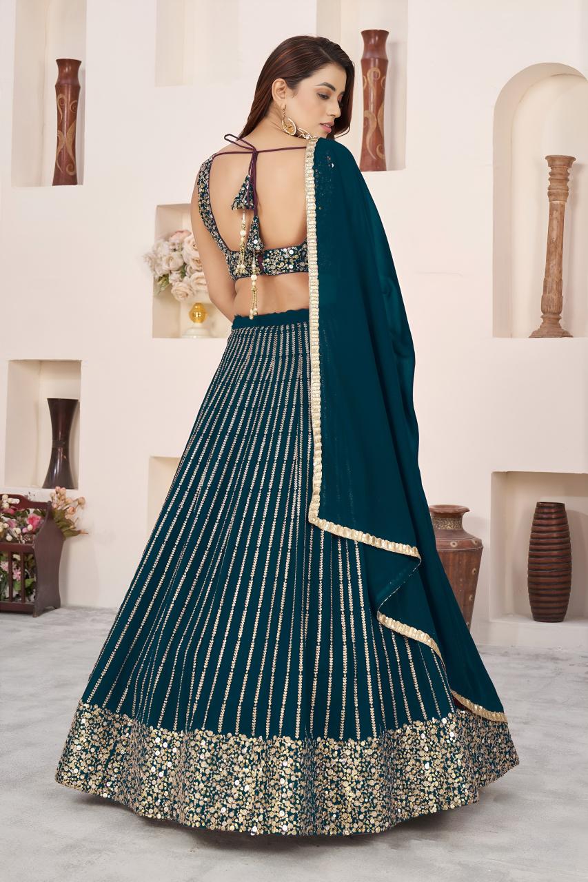 Sabella 5067 Green catalog ludhiana lehenga wholesale market