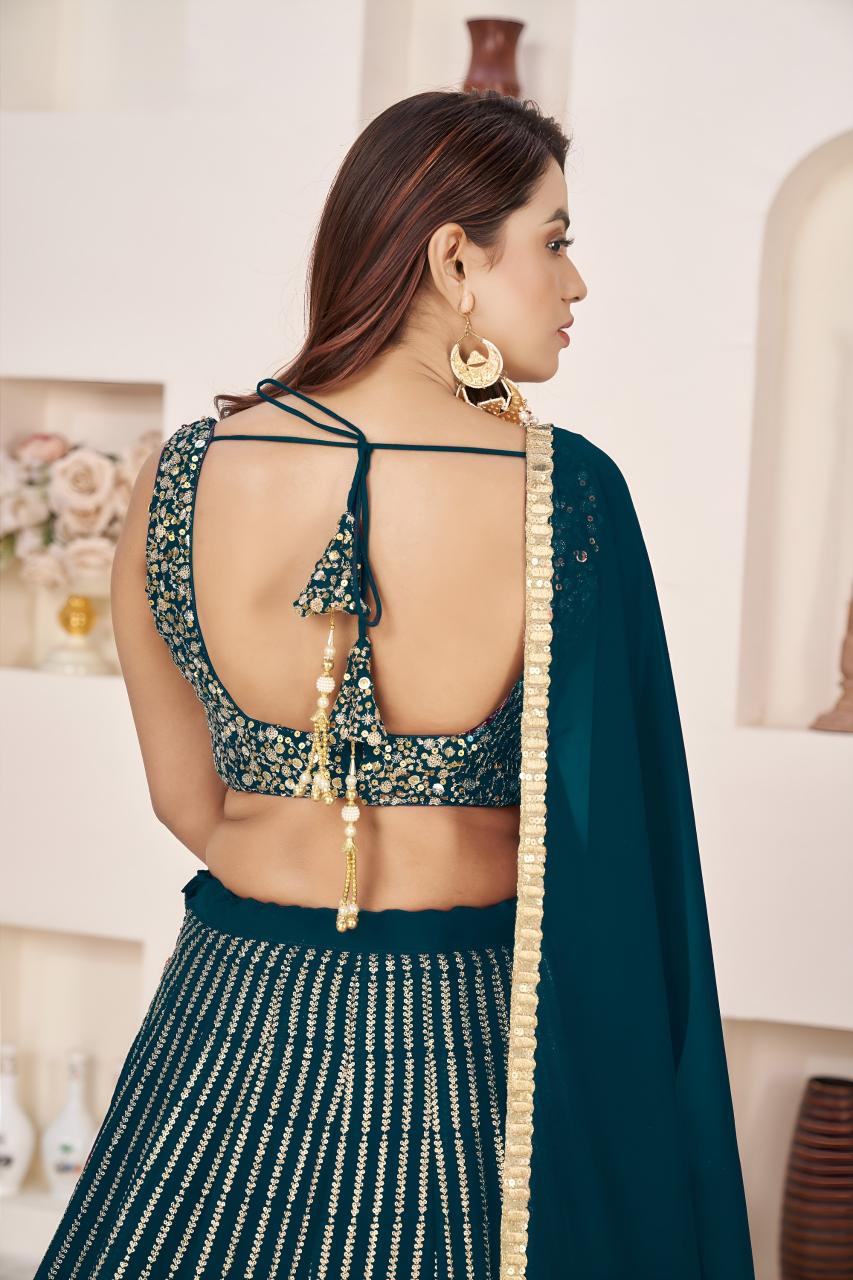 Sabella 5067 Green catalog ludhiana lehenga wholesale market